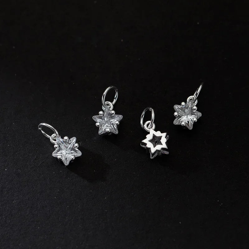 6mm Star Dazzling CZ Pendant HY857
