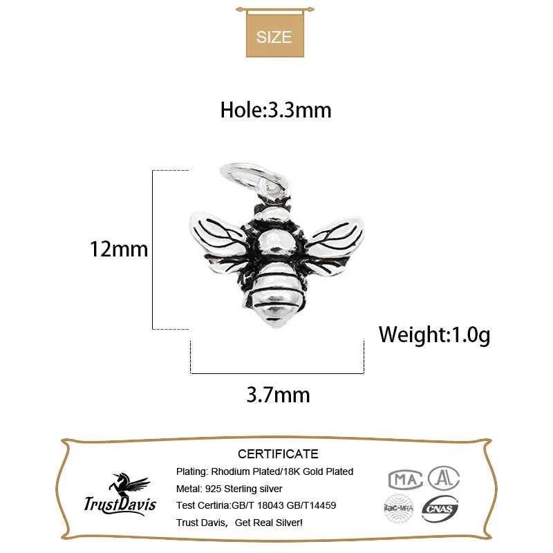 Insect Bees Pendant Handmade DIY Necklace Bracelet Accessories HY814