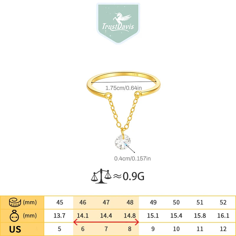 Zircon Open Chain Ring DS4832
