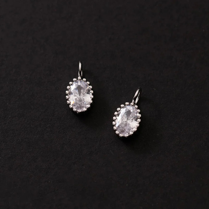TrustDavis Real 925 Sterling Silver Fashion Water Droplet Charm Pendant Handmade DIY Accessories Fine Jewelry Wholesale HY042