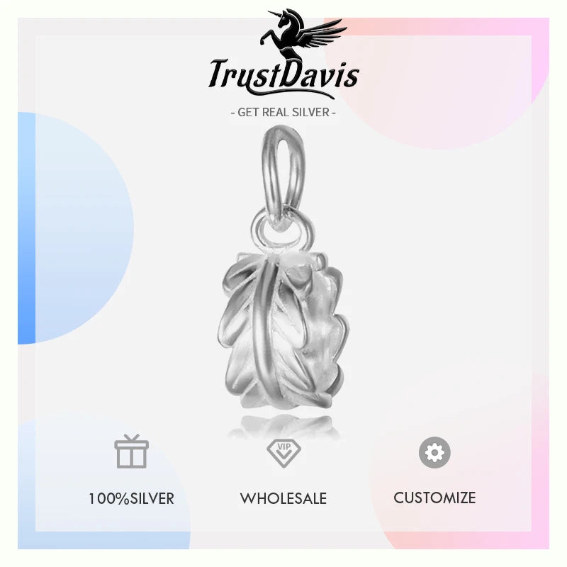 Fashion Circle Leaf Charm Pendant DZ1782