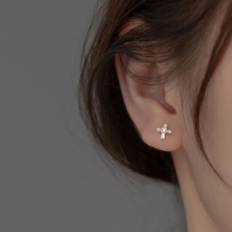 Cross Stud Earrings DS3500