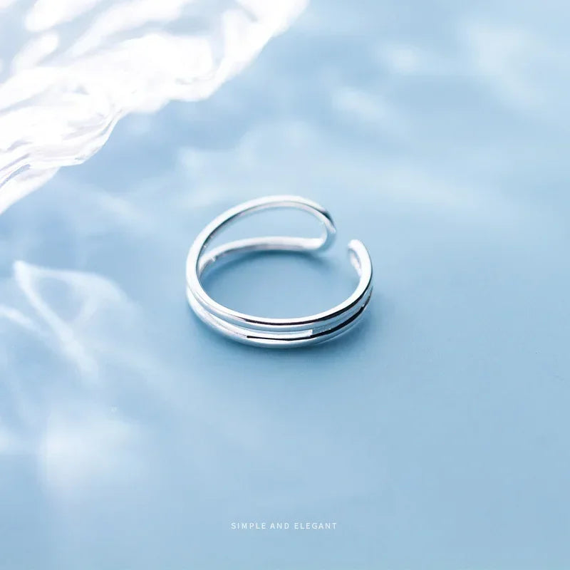 Fashion Double Layer Irregular Adjustable Tail Ring For Women Party Ring Jewelry DA1088