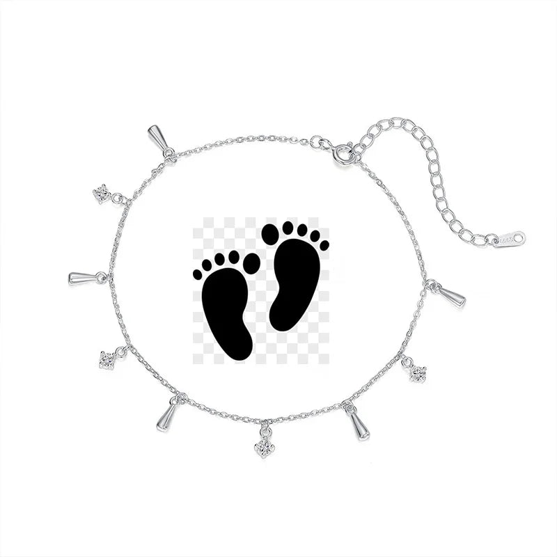 Zircon/Butterfly/Lotus/Bell Tassel Anklet DS4363