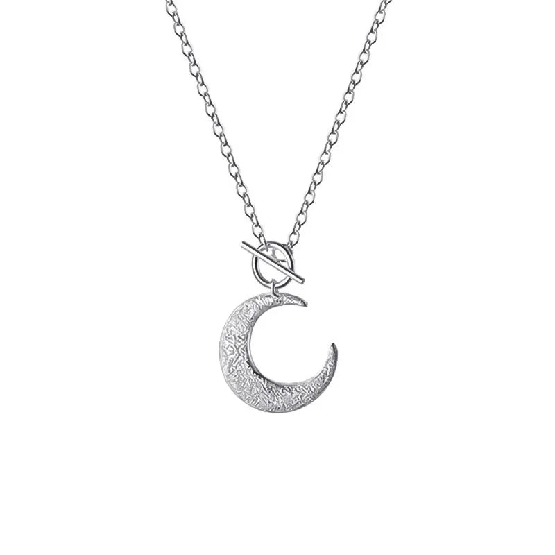 Frosted Moon Round Stick Pendant Girls Love Gift DB1346
