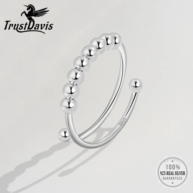 Rotating 8 Beads Opening Rings DG0097