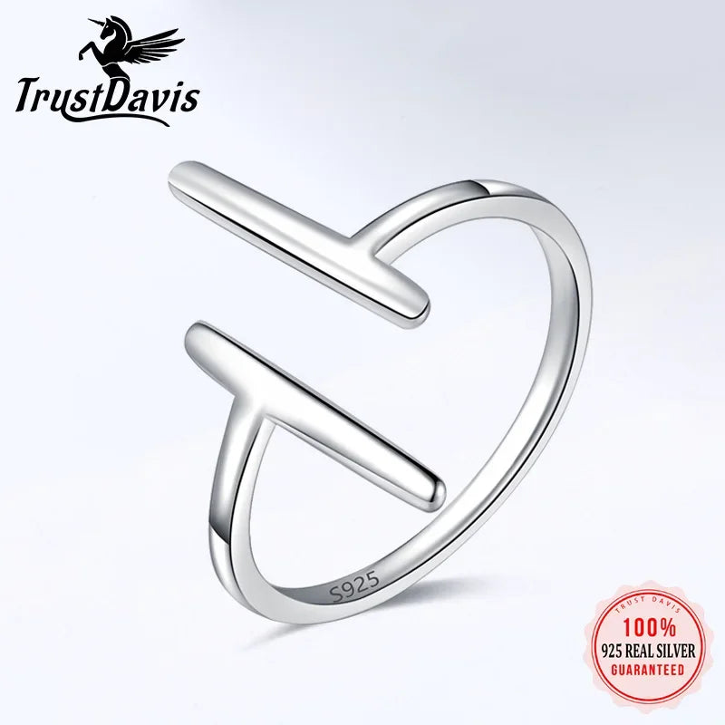 925 Sterling Silver Fashion New Sweet Stick Opening Ring DB118