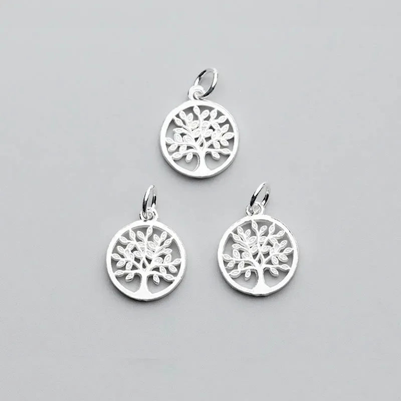 14mm Round Tree Charm Pendant DZ118