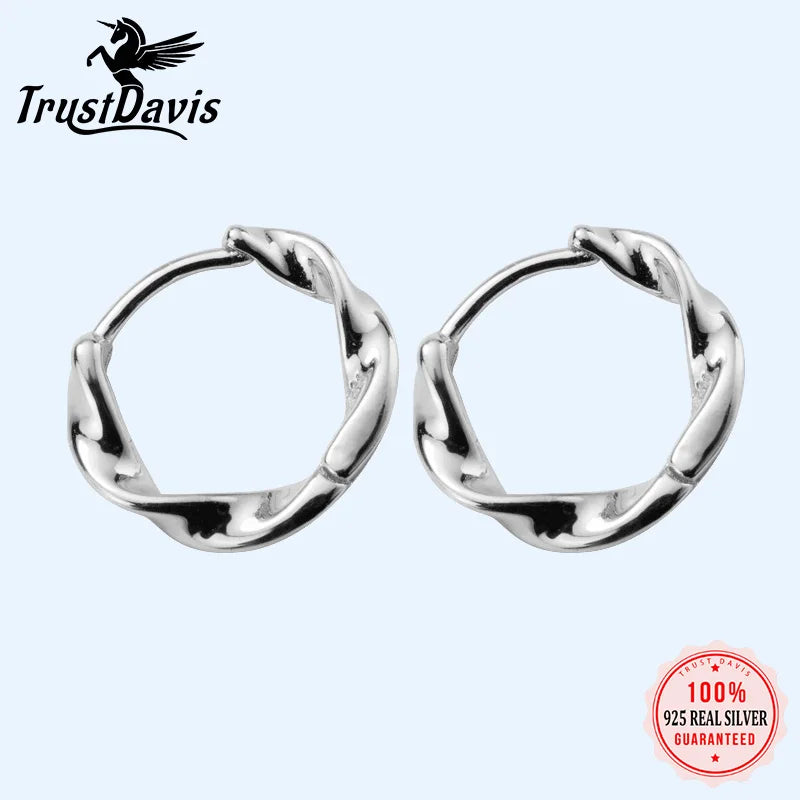 Trusta Small Earrings 925 Sterling Silver Clip on Earring Gold Tone Women Fashion Wholesale Jewelry DS1556