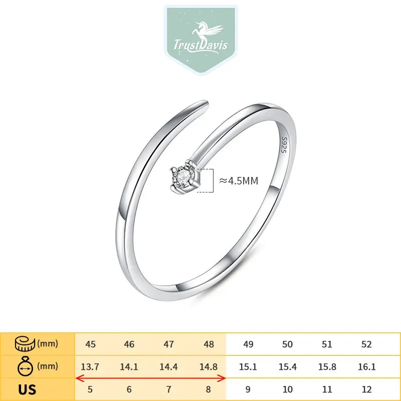 Line Shiny Opening Finger Ring DA1054