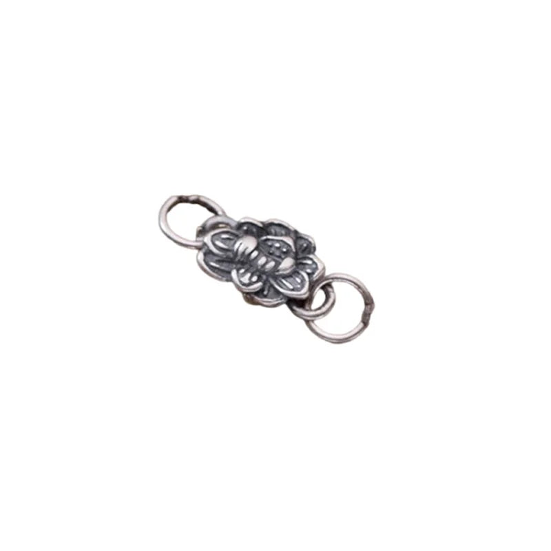 TrustDavis Real 925 Sterling Silver Fashion Sweet Butterfly Charm Pendant Handmade DIY Accessories Jewelry Wholesale DZ1637
