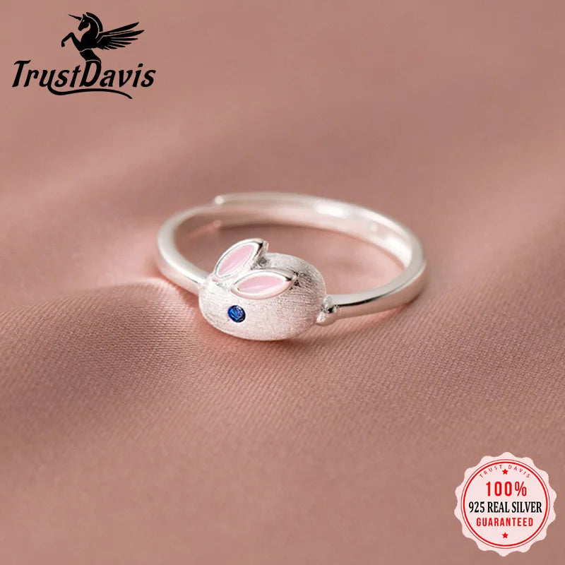 Cute Animal Rabbit Opening Rings DG0201