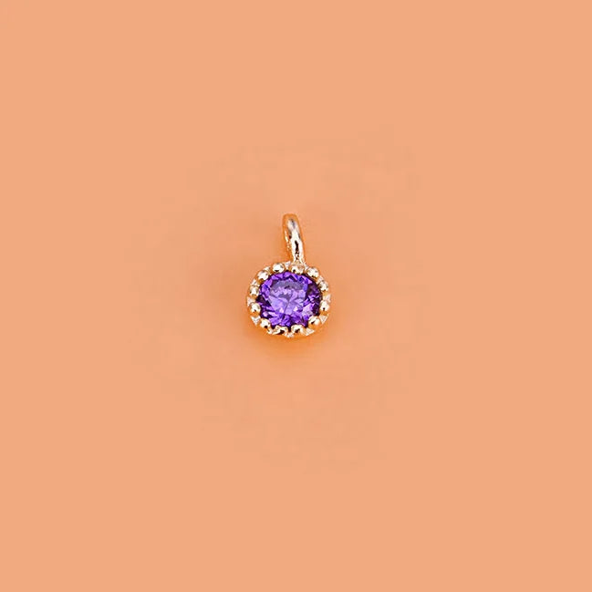 Round Colour Shiny Charm Pendant DIY Accessories Jewelry HY635