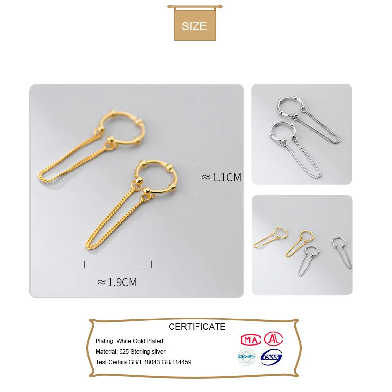 Sweet Chain Clip On Earrings Ear Cuff DA2005