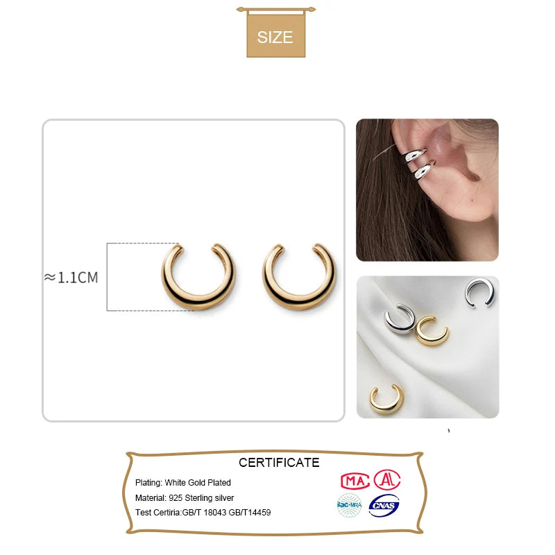 Smooth Surface Ear Cuff Clip on Earrings DA1270