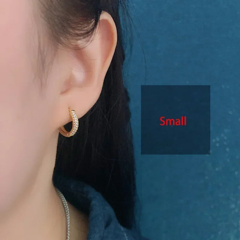 Round Dazzling CZ Hoop Earrings DA2747