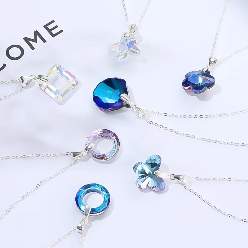 TrustDavis Women 925 Solid Sterling Silver Butterfly Necklace for Lady Girls Birthday Gift Fine S925 Jewelry DS4231