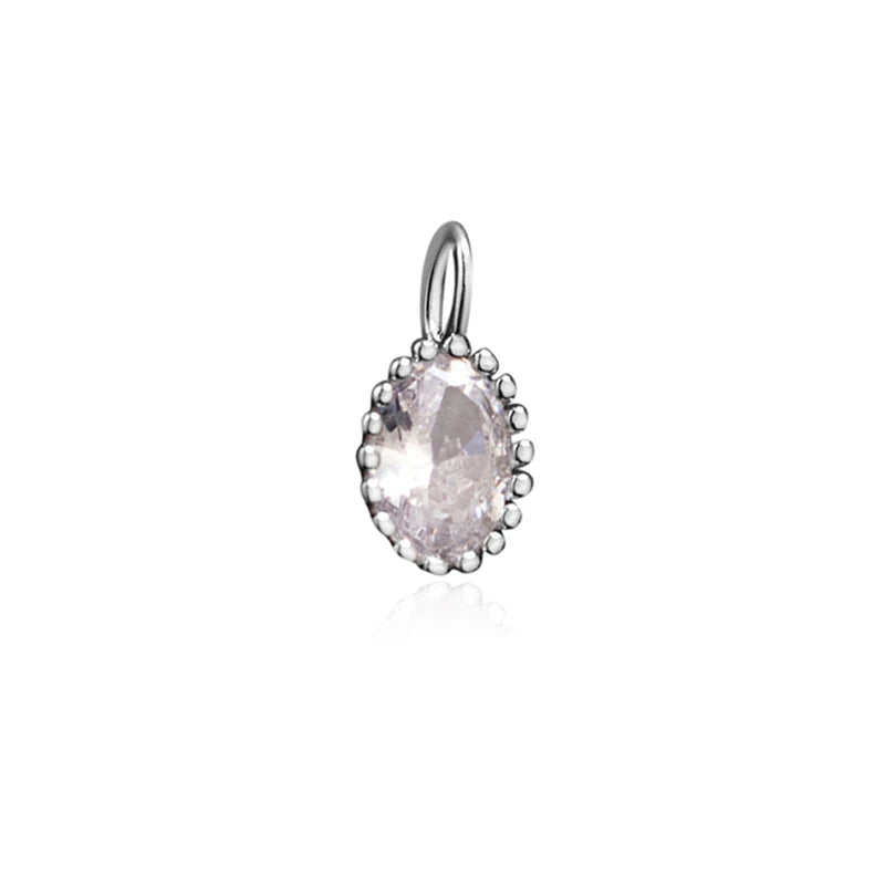 TrustDavis Real 925 Sterling Silver Fashion Water Droplet Charm Pendant Handmade DIY Accessories Fine Jewelry Wholesale HY042