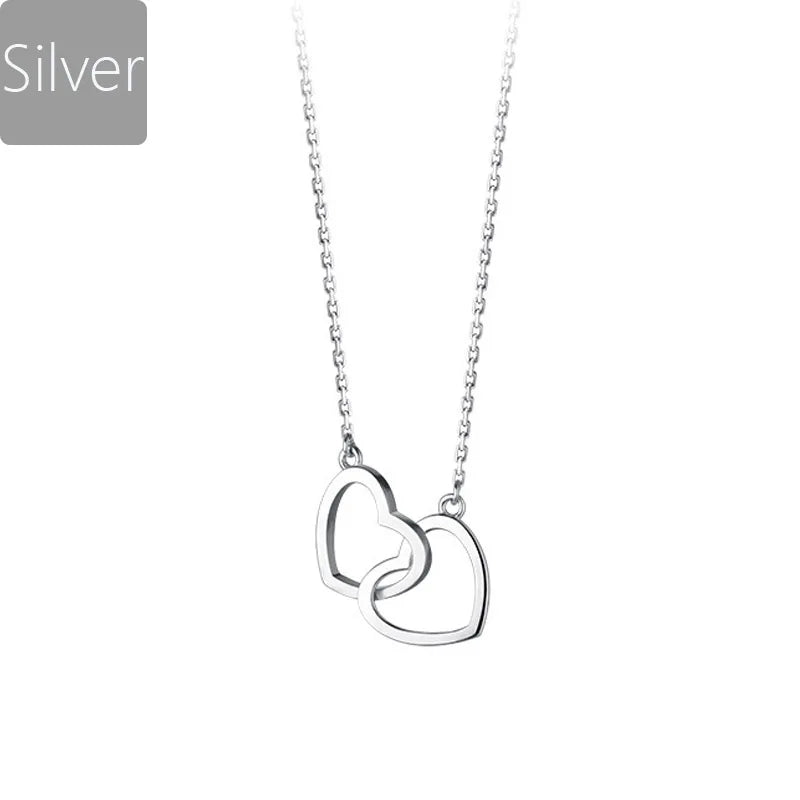 Romantic Double Heart Necklace DB286