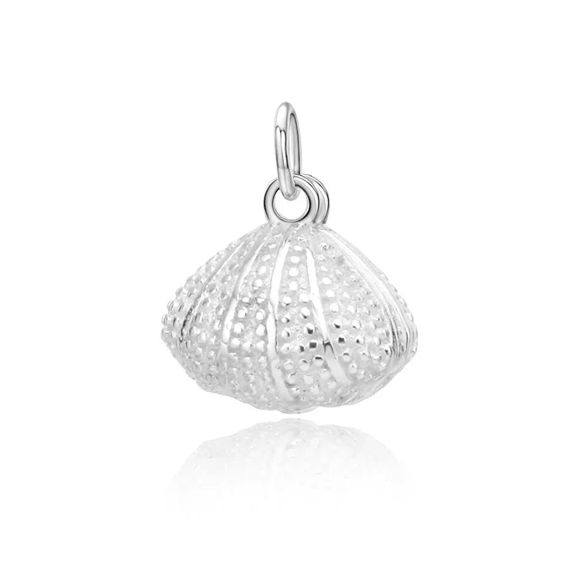 TrustDavis Fashion Real 925 Sterling Silver Shell Synthesis Pearl Charms Pendant DIY Accessories Fine Jewelry Wholesale HY241