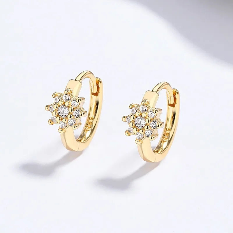 TrustDavis Girls Real 925 Sterling Silver fashion diamond Sparkling Earrings for Women Party Birthday Fine Jewelry DS4011