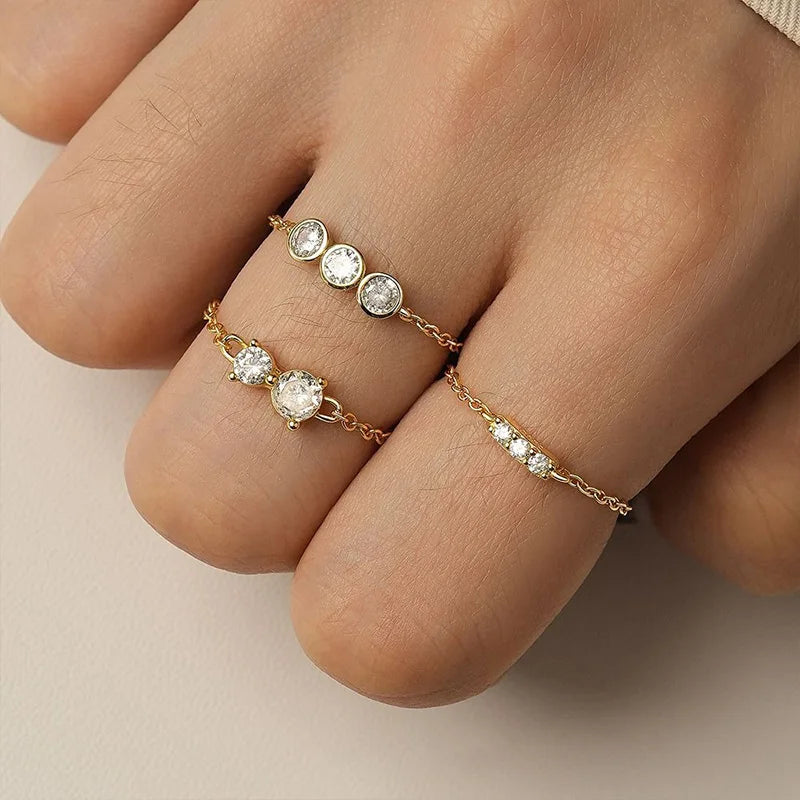 TrustDavis 925 Sterling Silver Women's Butterfly/Cross/Pearl Zircon Chain Adjustable Ring for Women Girls Jewelry Gift DS4330