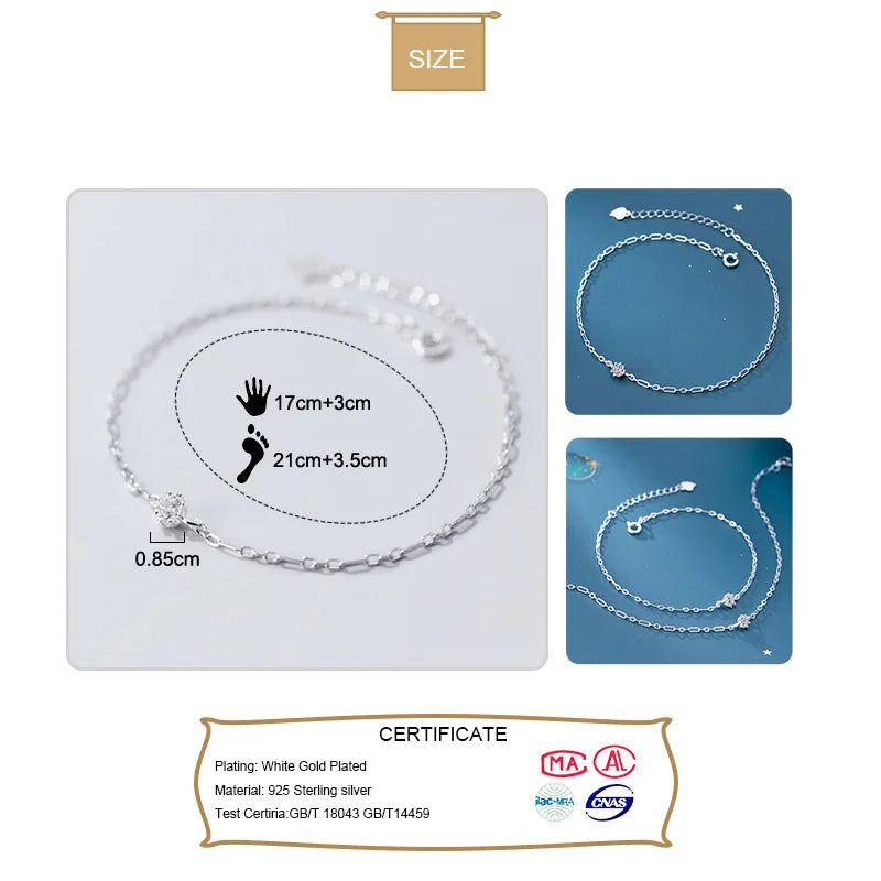 Minimalist Charm Shiny Bracelet Anklets DA1251