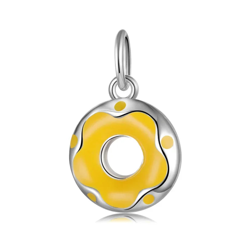 Colour Glaze Donuts Pendant Handmade DIY Accessories HY855