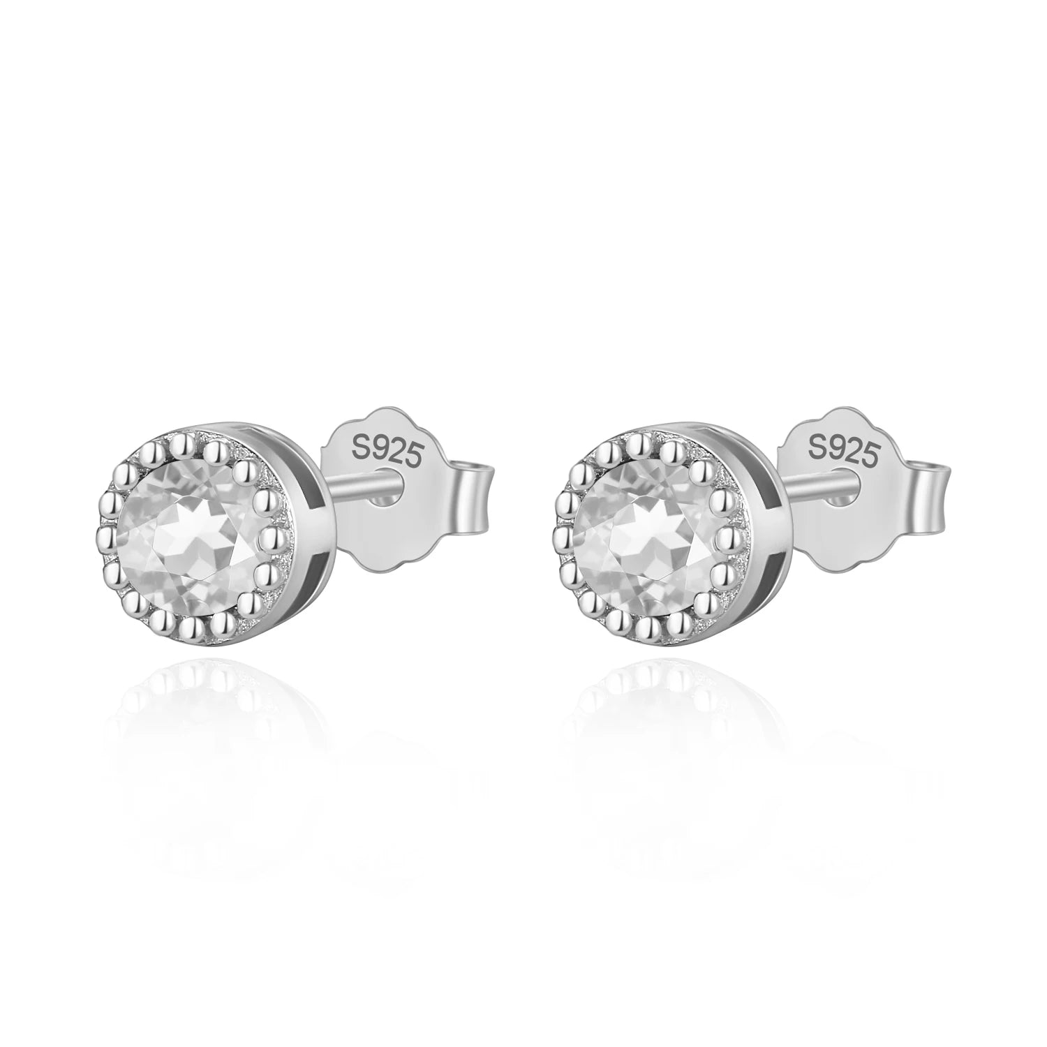 Colour CZ Triangle Round Charm Stud Earrings DA2701