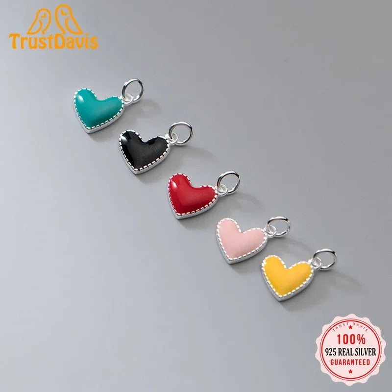 Heart Pendant DIY Necklace Bracelet Accessories Fine Jewelry Gift HY990