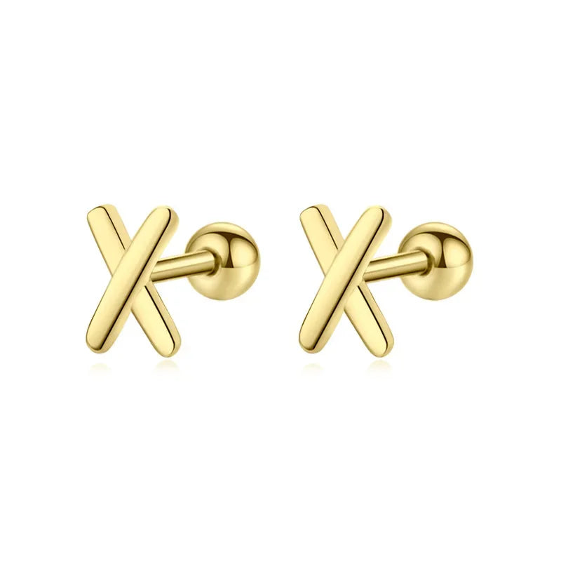 Geometric Cross Stud Earrings DS3906