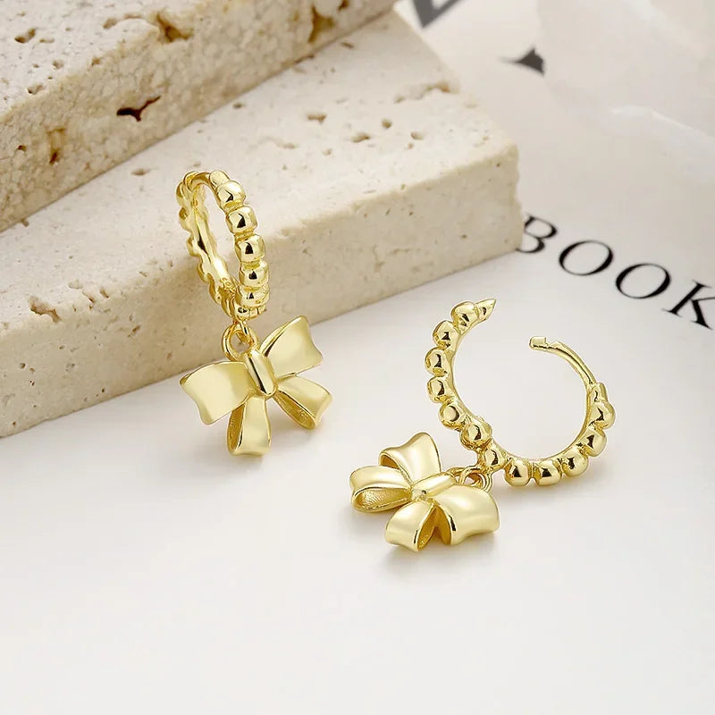 Bowknot Pendant Hoop Earrings DS3924