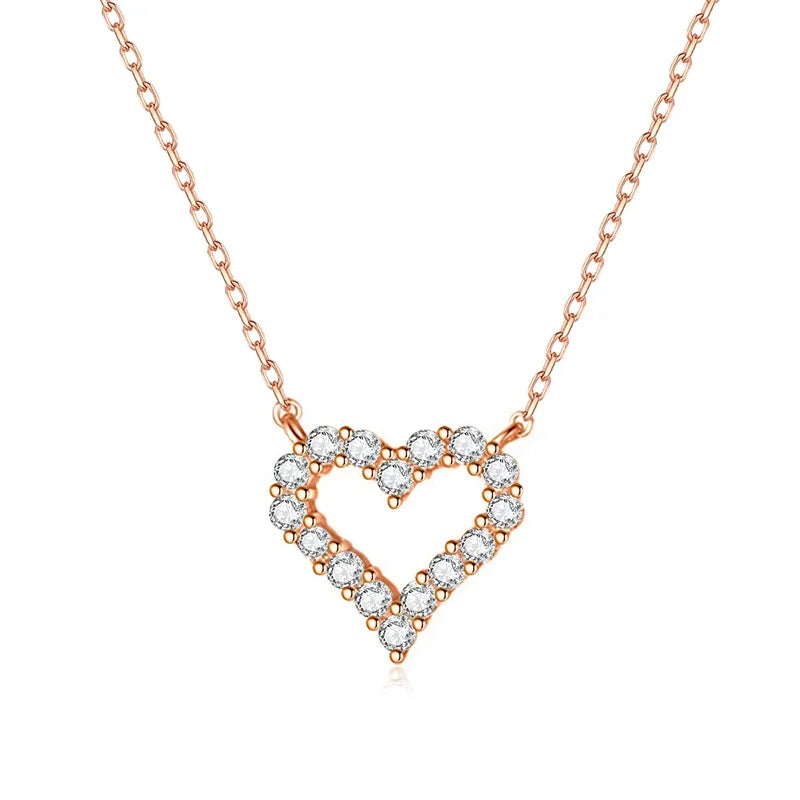 Romantic Heart Pendant Choker Necklace DS1016