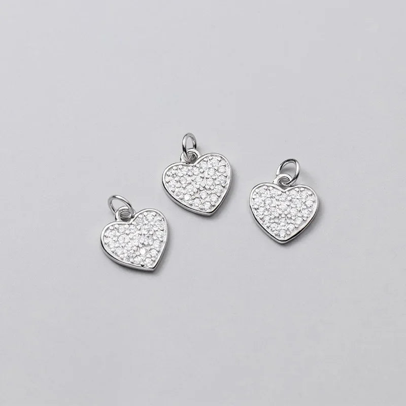 Heart Charm Pendant Handmade DIY Accessories DZ35