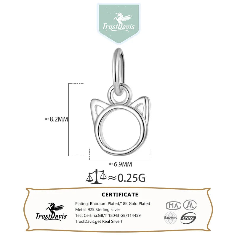 Cute Little Cat Charm Pendant DZ1777