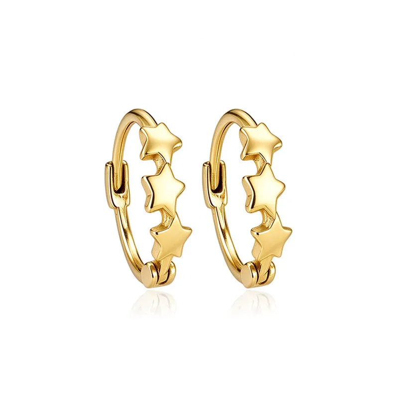 Smooth Stars Hoop Earrings DS5021