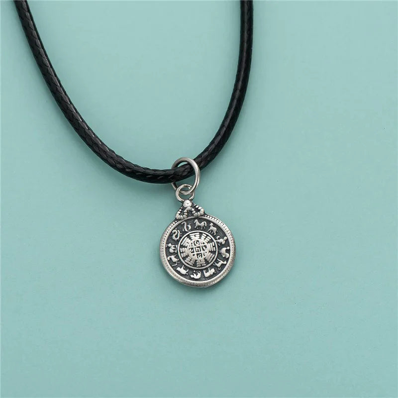 TrustDavis Fashion Real 925 Sterling Silver Retro Graphics Charms Pendant for Bracelet Necklace DIY Accessories Jewelry DZ1746