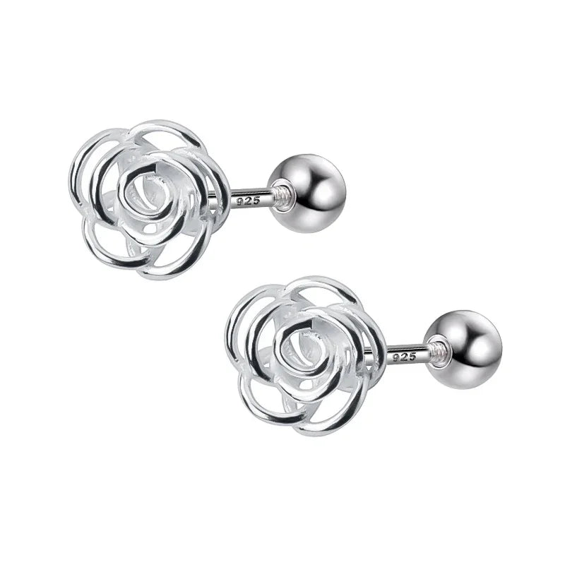 Rose Flower Screw Earring DA2180