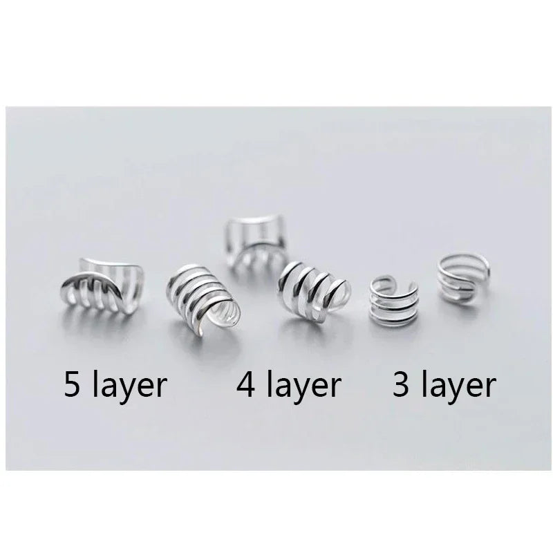 3 4 5 Layer Ear Cuff Clip On Earrings DA192