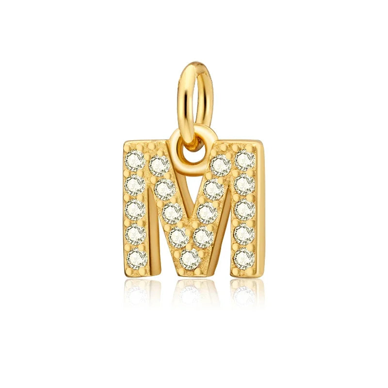 26 Letter Pendant Shiny Charm Pendant DIY Accessories Jewelry DZ423