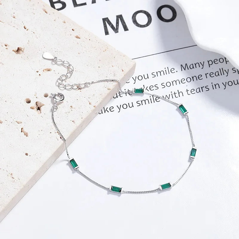 Simple Green Square Drill Bracelet DS4398