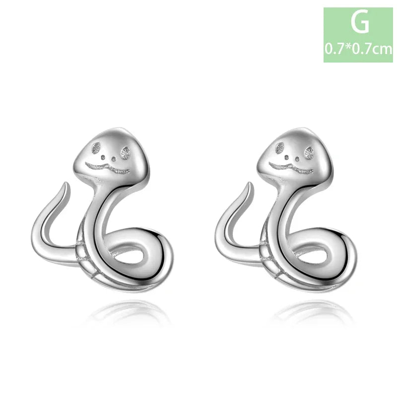 Trustdavis Real 925 Sterling Silver Chinese Zodiac Signs Screw Stud Earrings For Women Daughter Birthday Gift Jewelry DS4430