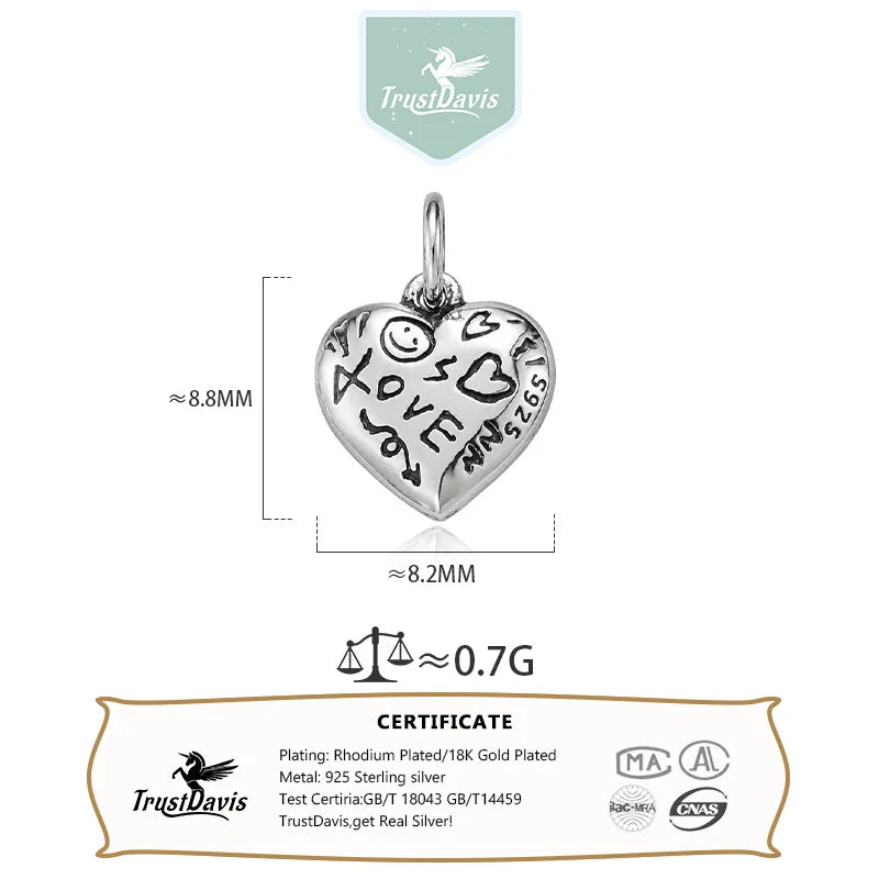 Retro Romantic Heart Smiley Pendant DZ1928