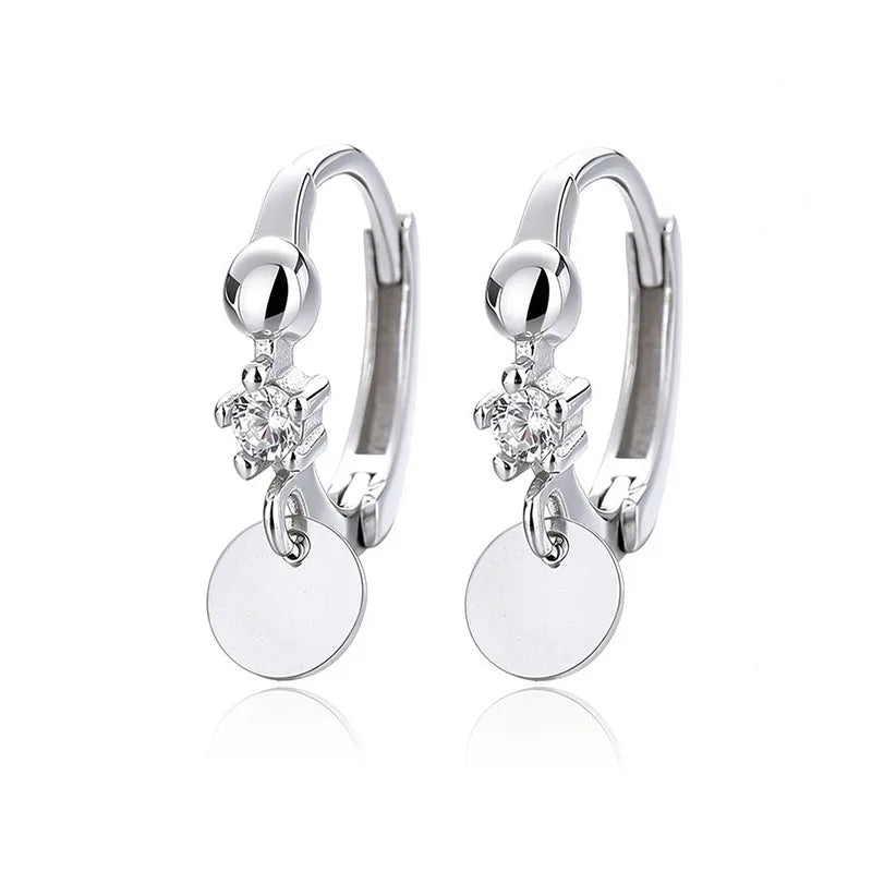 Round Zircon Hoop Earrings DS5007
