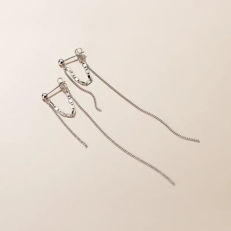 Long Double Chain Stud Earrings DA2496