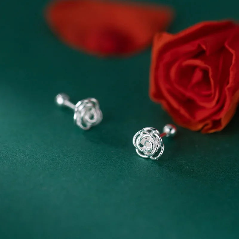 Rose Flower Screw Earring DA2180