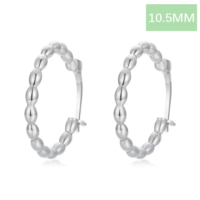 TrustDavis 2024 Real 925 Sterling Silver Sweet Geometric Twists Hoop Earrings for Women Wedding Party Fine Gift Jewelry DF025