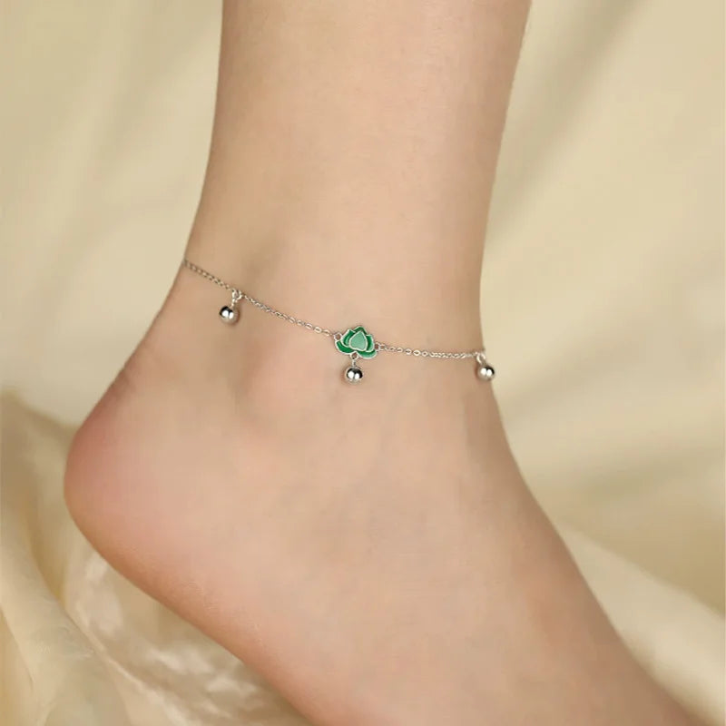 Zircon/Butterfly/Lotus/Bell Tassel Anklet DS4363