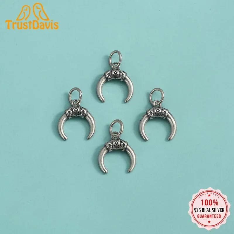 Retro Crescent Charm Pendant DIY Necklace Accessories DZ1641