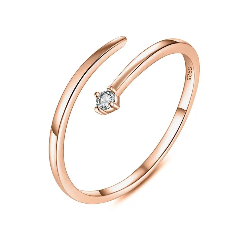 Line Shiny Opening Finger Ring DA1054